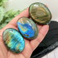 Labradorite Palm Stones Crystal Meditation Worry Reiki Healing