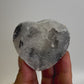 Druzy Mexican Agate Heart Quartz With Stand Crystal Carving Australian Seller