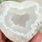 Trancas Quartz Heart Geode Slice Crystal Carving 180g