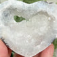 Trancas Quartz Heart Geode Slice Crystal Carving 138g