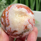 Red Moss Agate Sphere Rare Healing Crystal Ball 232g 56mm