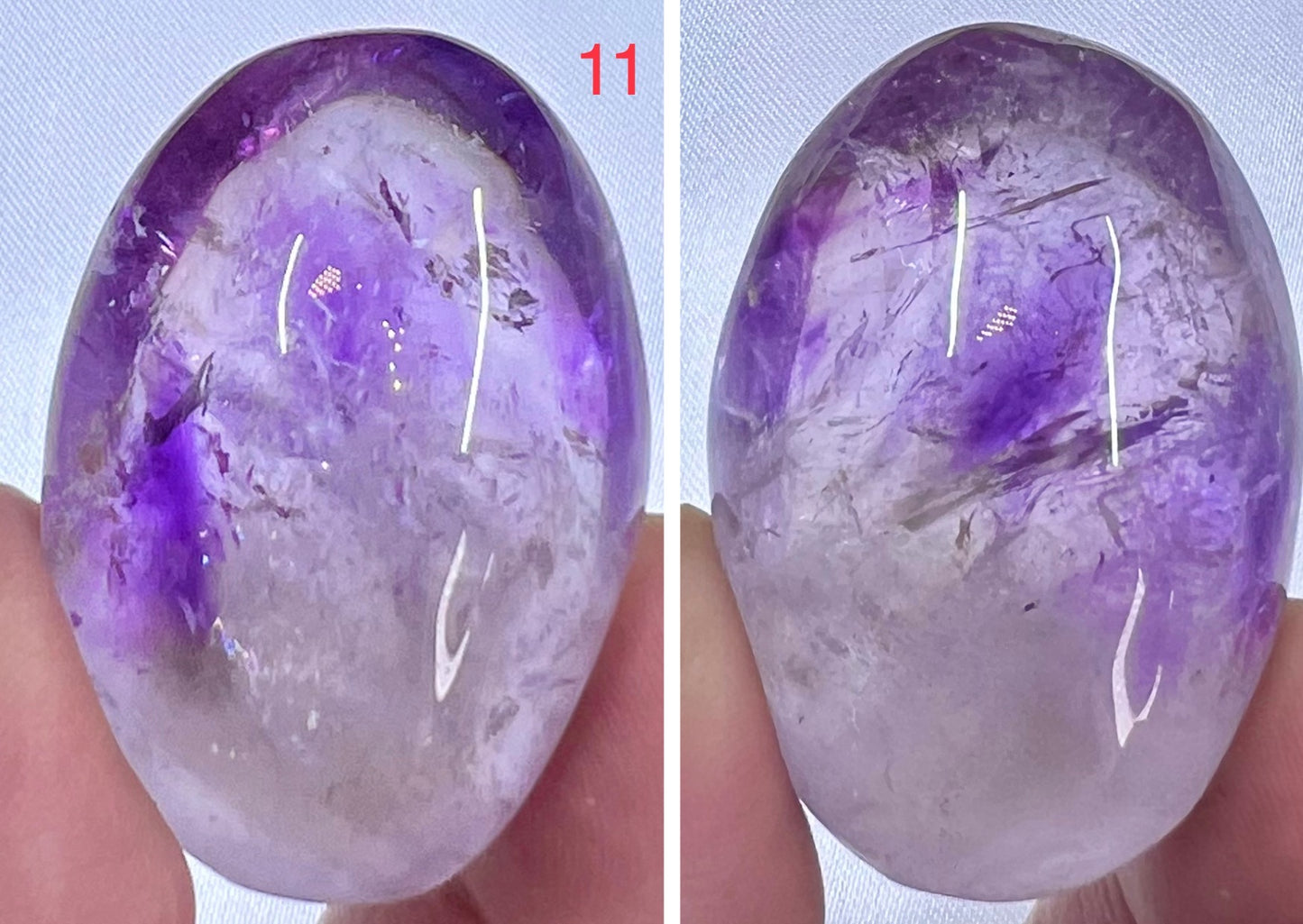 Ametrine Palm Stone Meditation Crystal Australian Seller