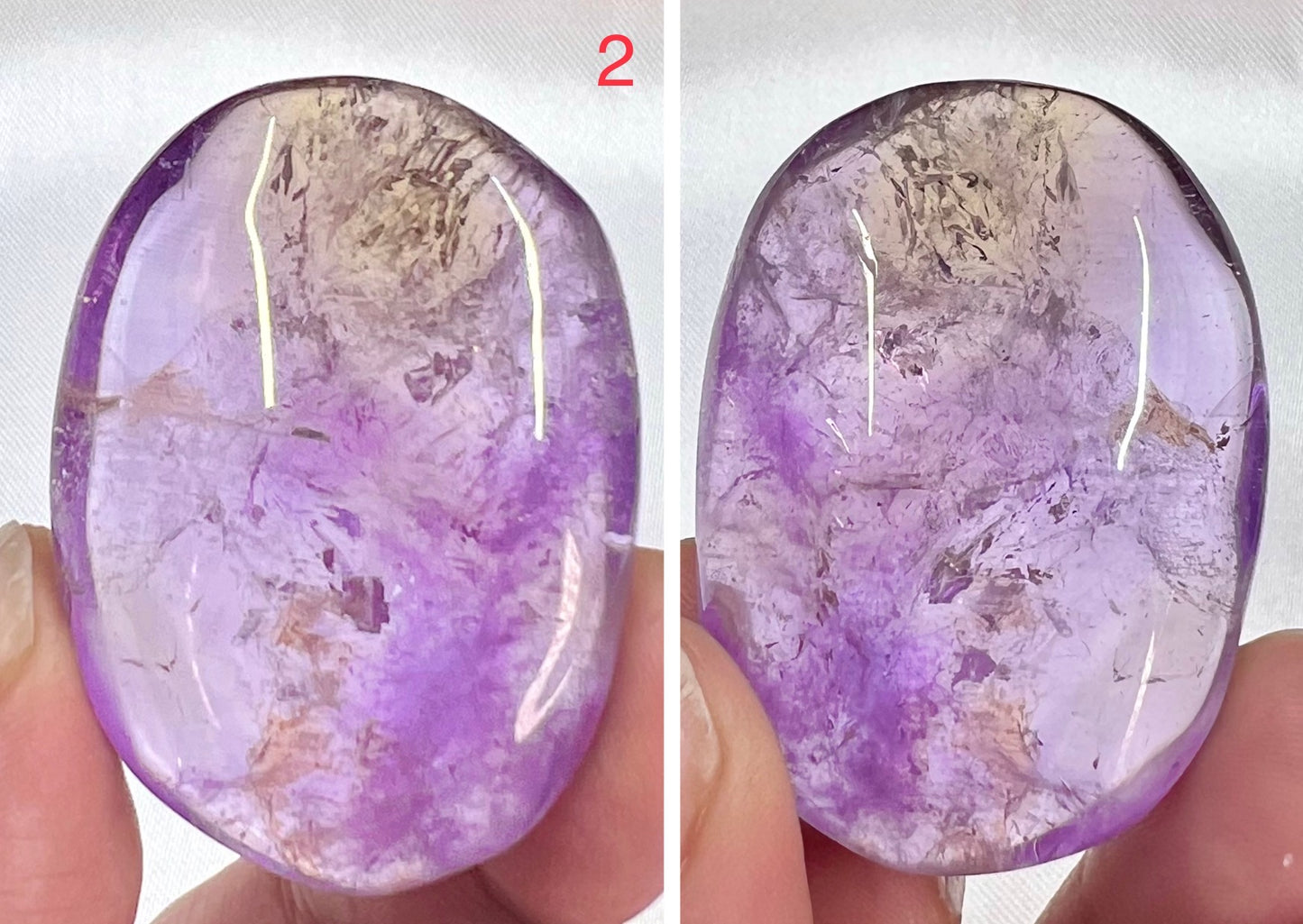 Ametrine Palm Stone Meditation Crystal Australian Seller