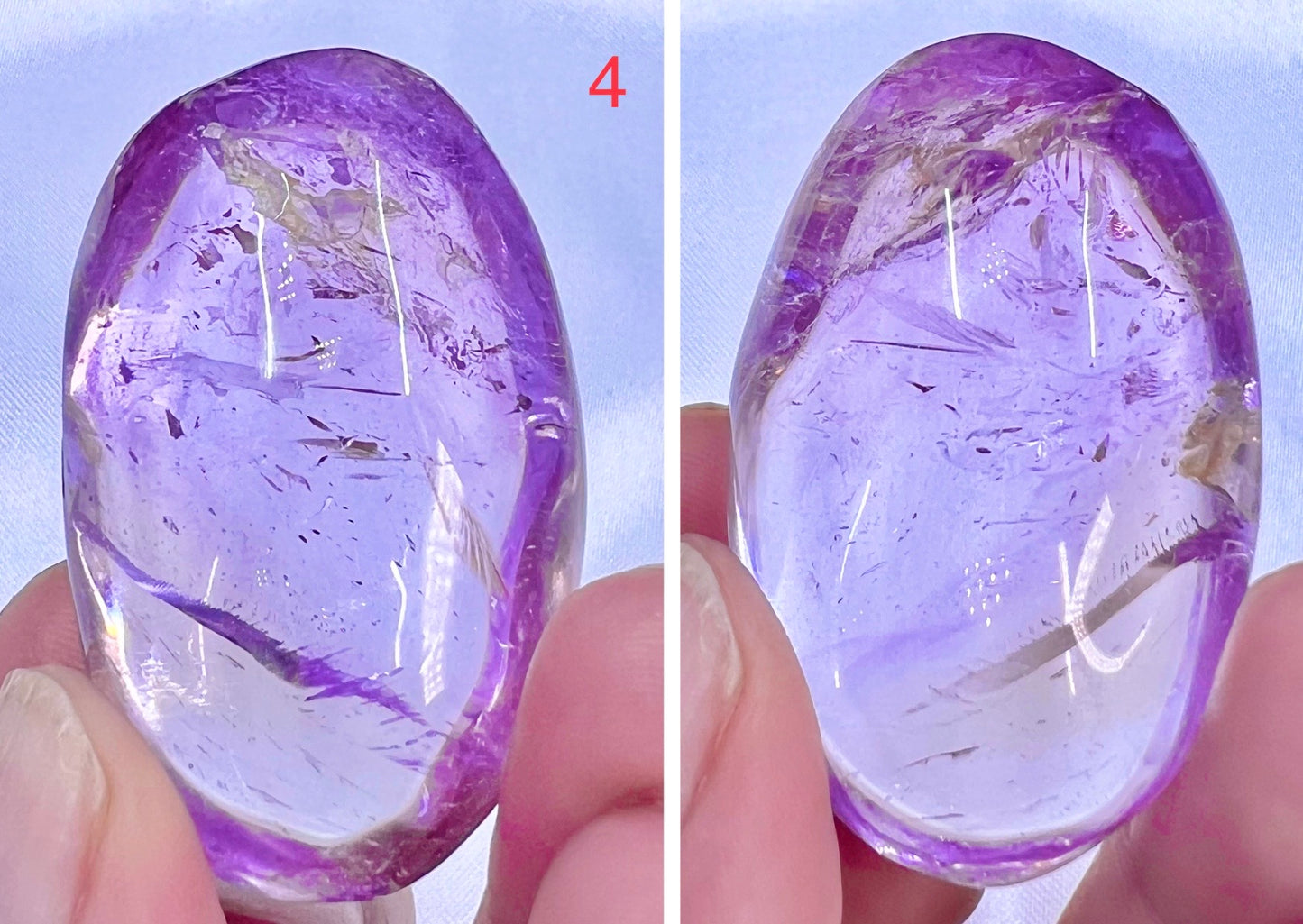 Ametrine Palm Stone Meditation Crystal Australian Seller