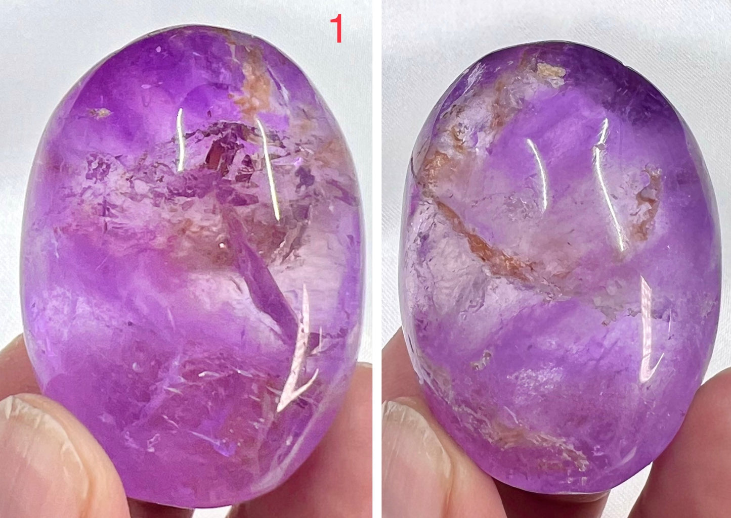 Ametrine Palm Stone Meditation Crystal Australian Seller