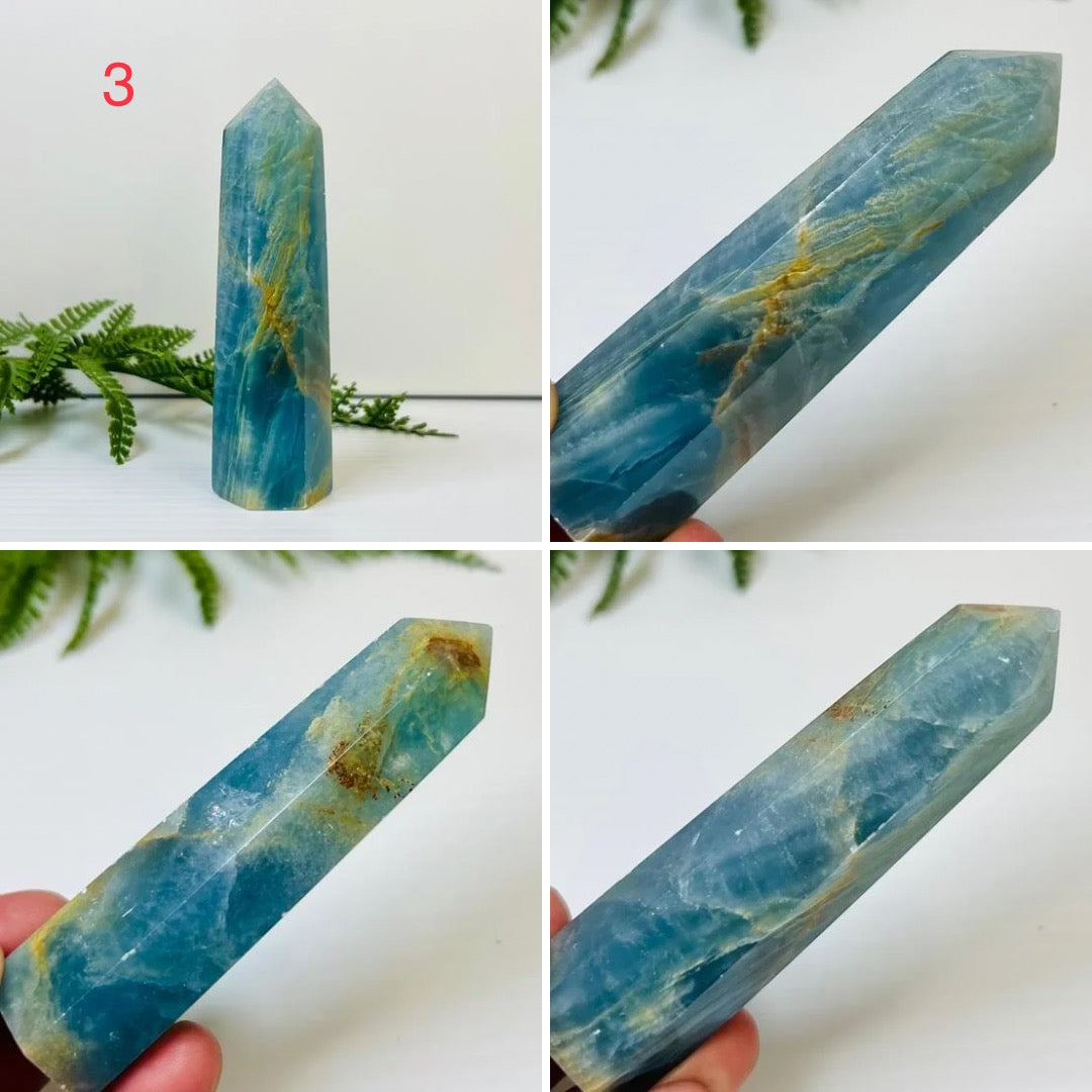 Blue Onyx Points Towers Crystal Generators