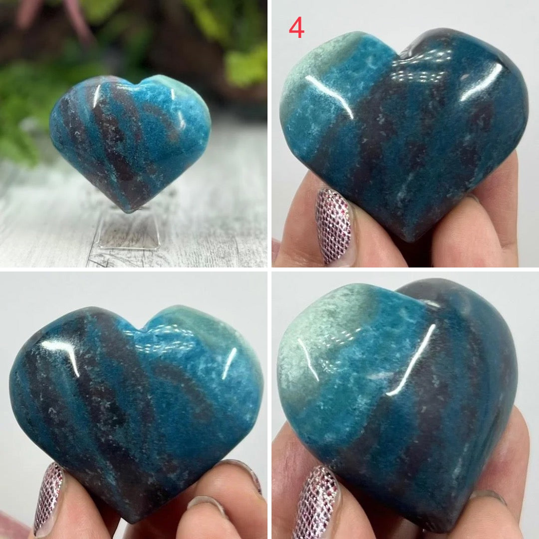 Trolleite Hearts Crystal Carvings Australian Seller