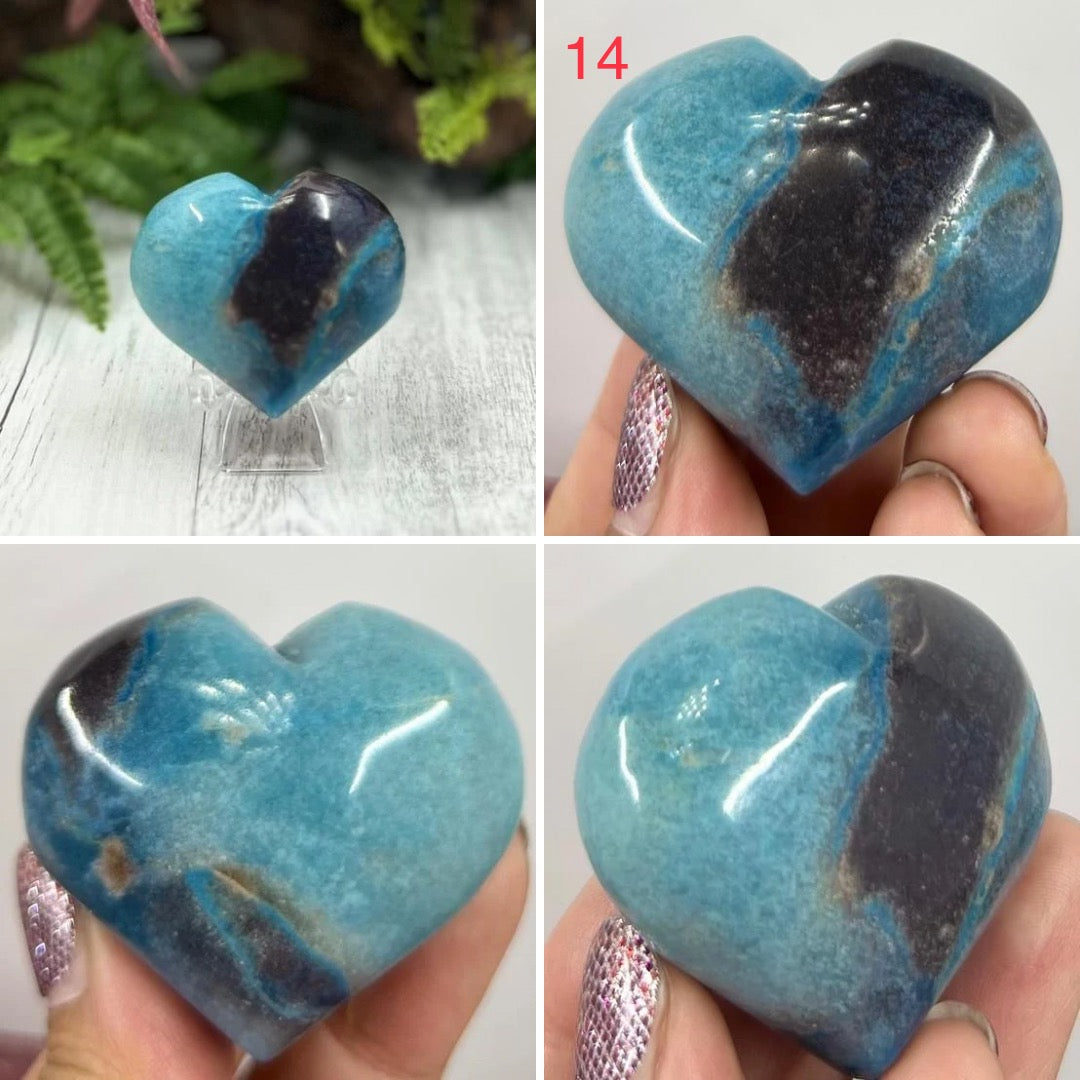 Trolleite Hearts Crystal Carvings Australian Seller