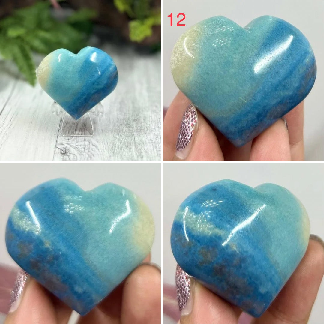 Trolleite Hearts Crystal Carvings Australian Seller