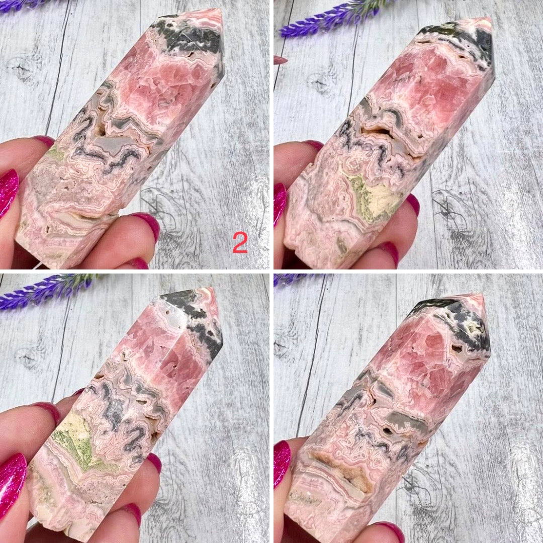 Rhodochrosite Points Crystal Generator Australian Seller