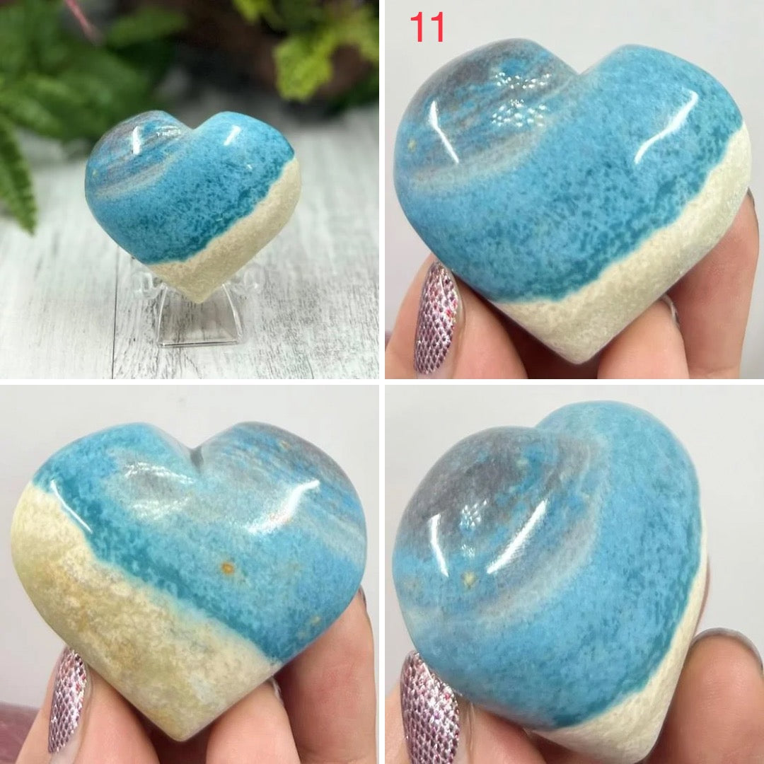 Trolleite Hearts Crystal Carvings Australian Seller