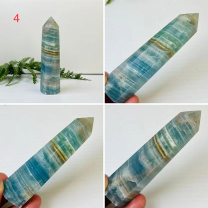 Blue Onyx Points Towers Crystal Generators