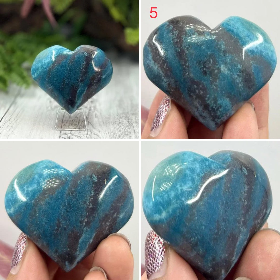 Trolleite Hearts Crystal Carvings Australian Seller