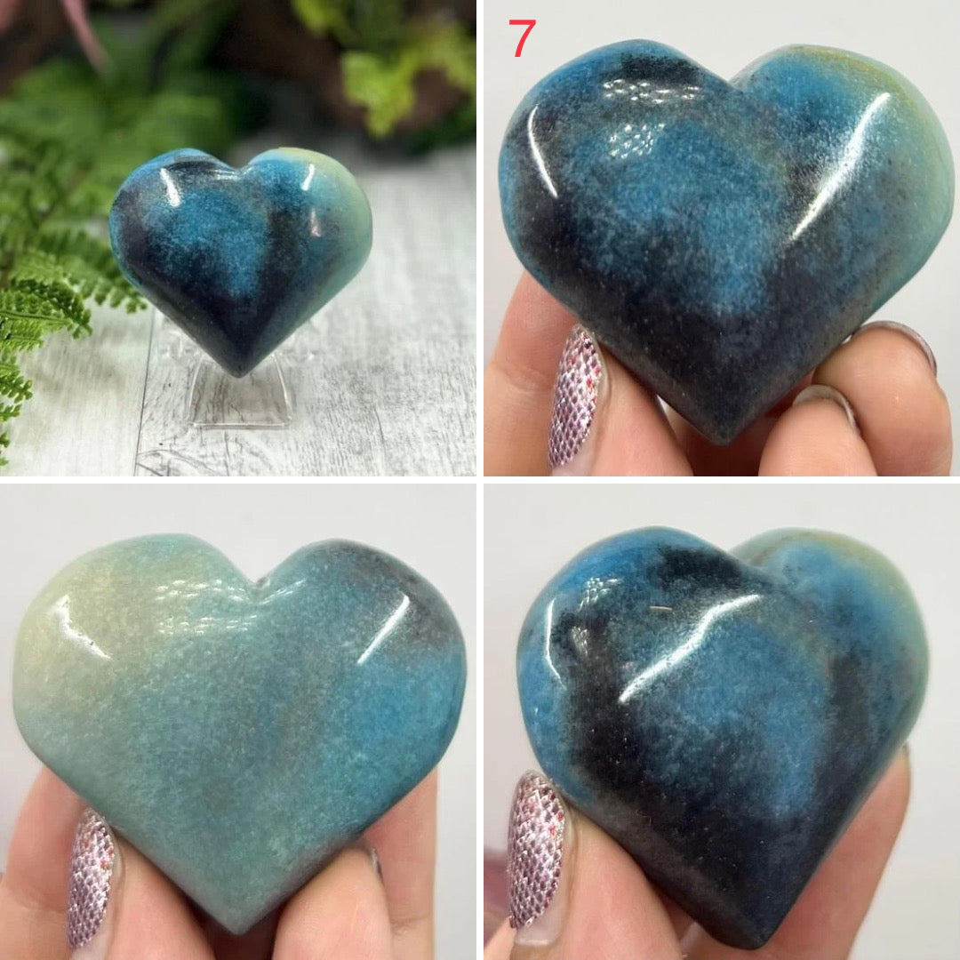 Trolleite Hearts Crystal Carvings Australian Seller