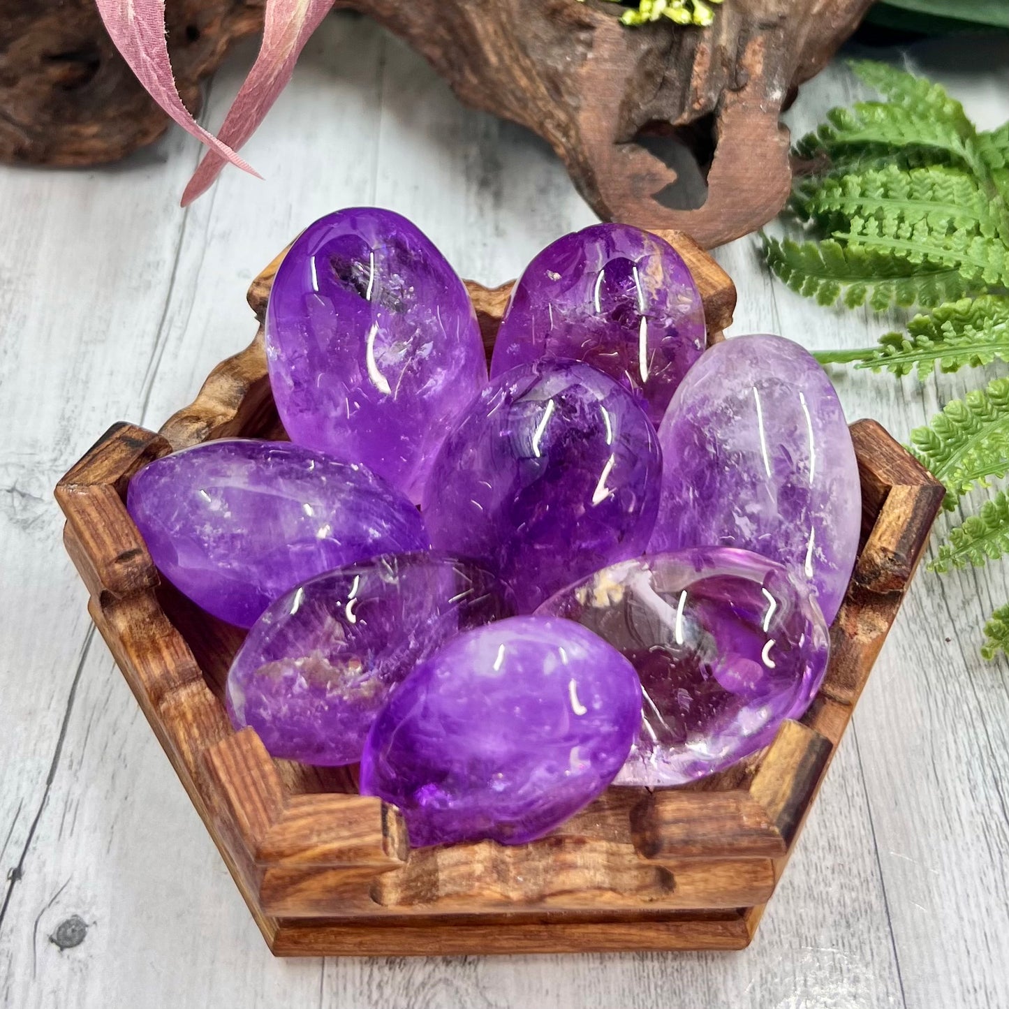 Ametrine Palm Stone Meditation Crystal Australian Seller