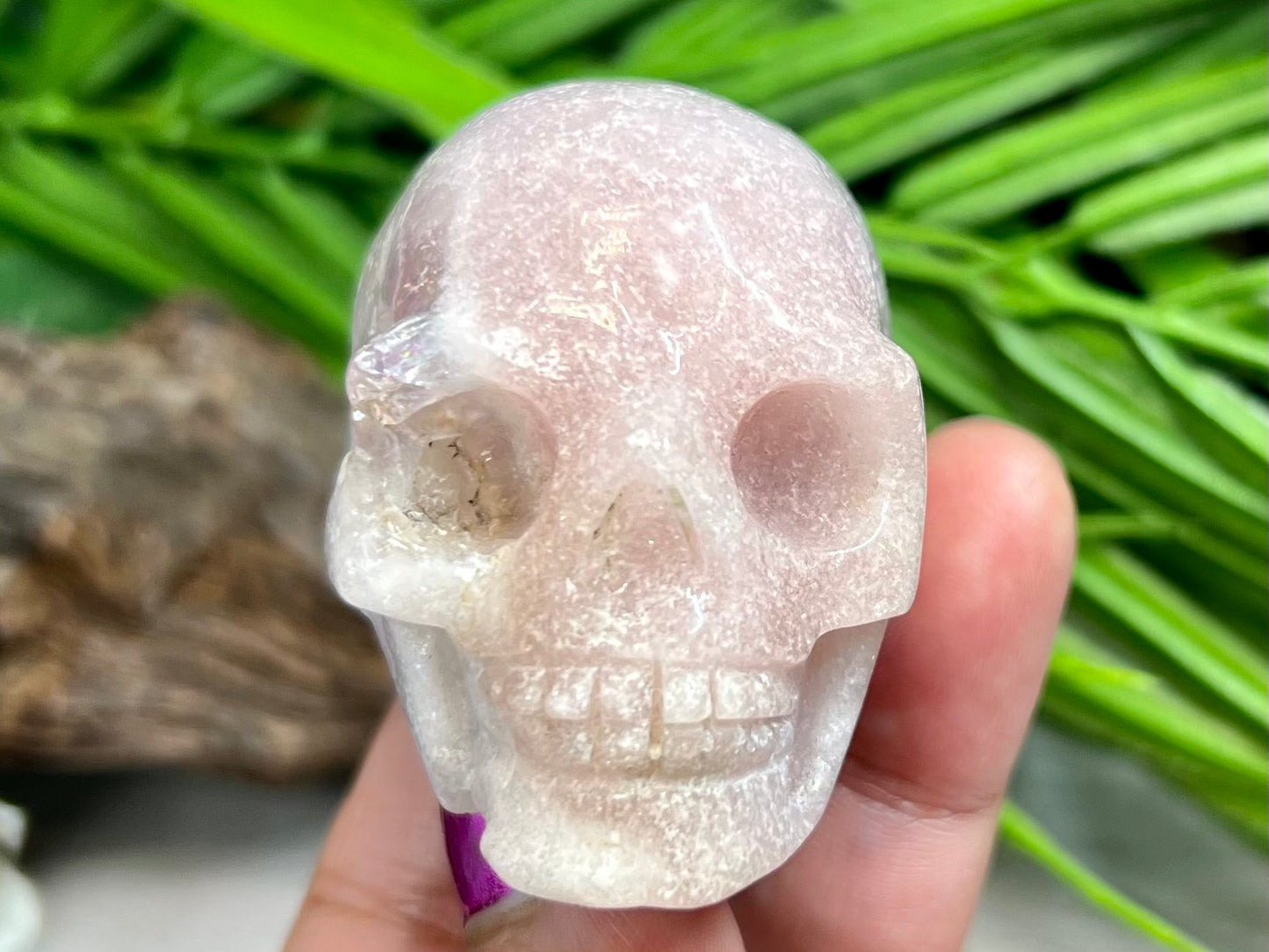 Pink Amethyst Skull Crystal Skull Carving Australian Seller