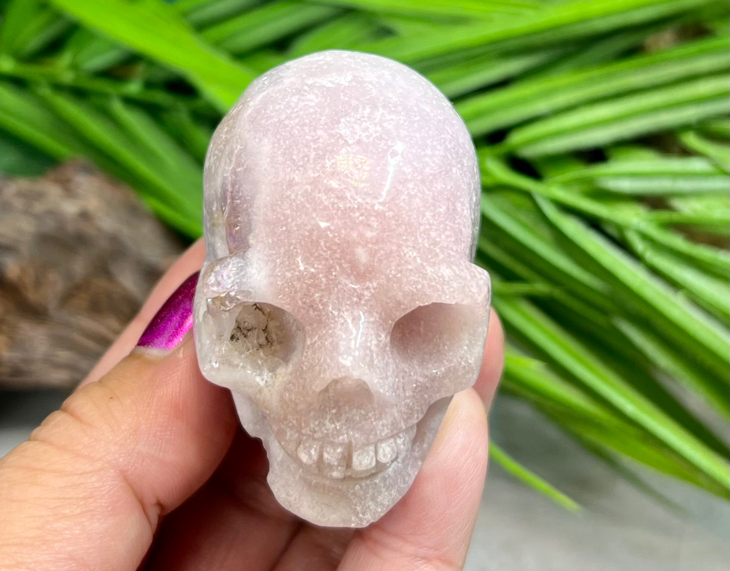 Pink Amethyst Skull Crystal Skull Carving Australian Seller