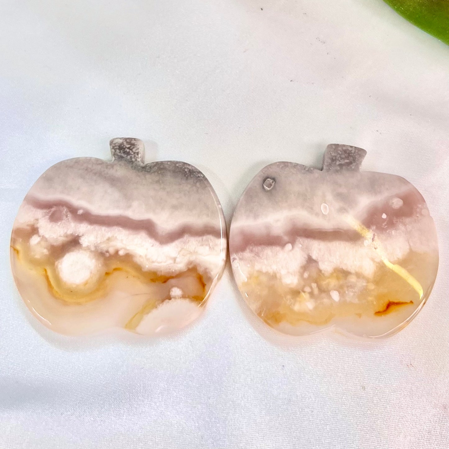 Flower Agate Apples Crystal Carving