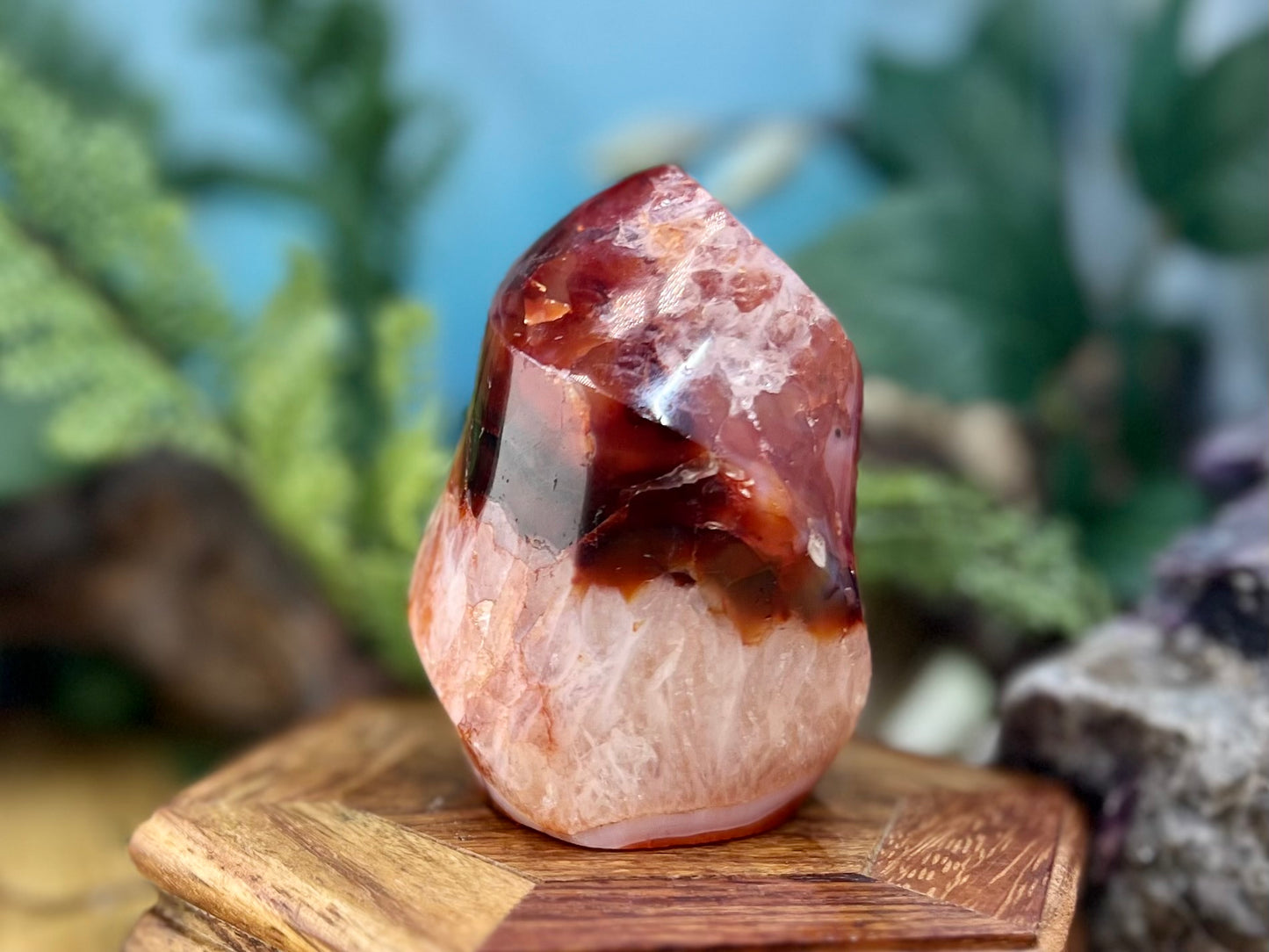 Carnelian Flame Crystal Carving