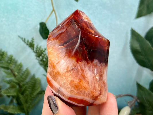 Carnelian Flame Crystal Carving