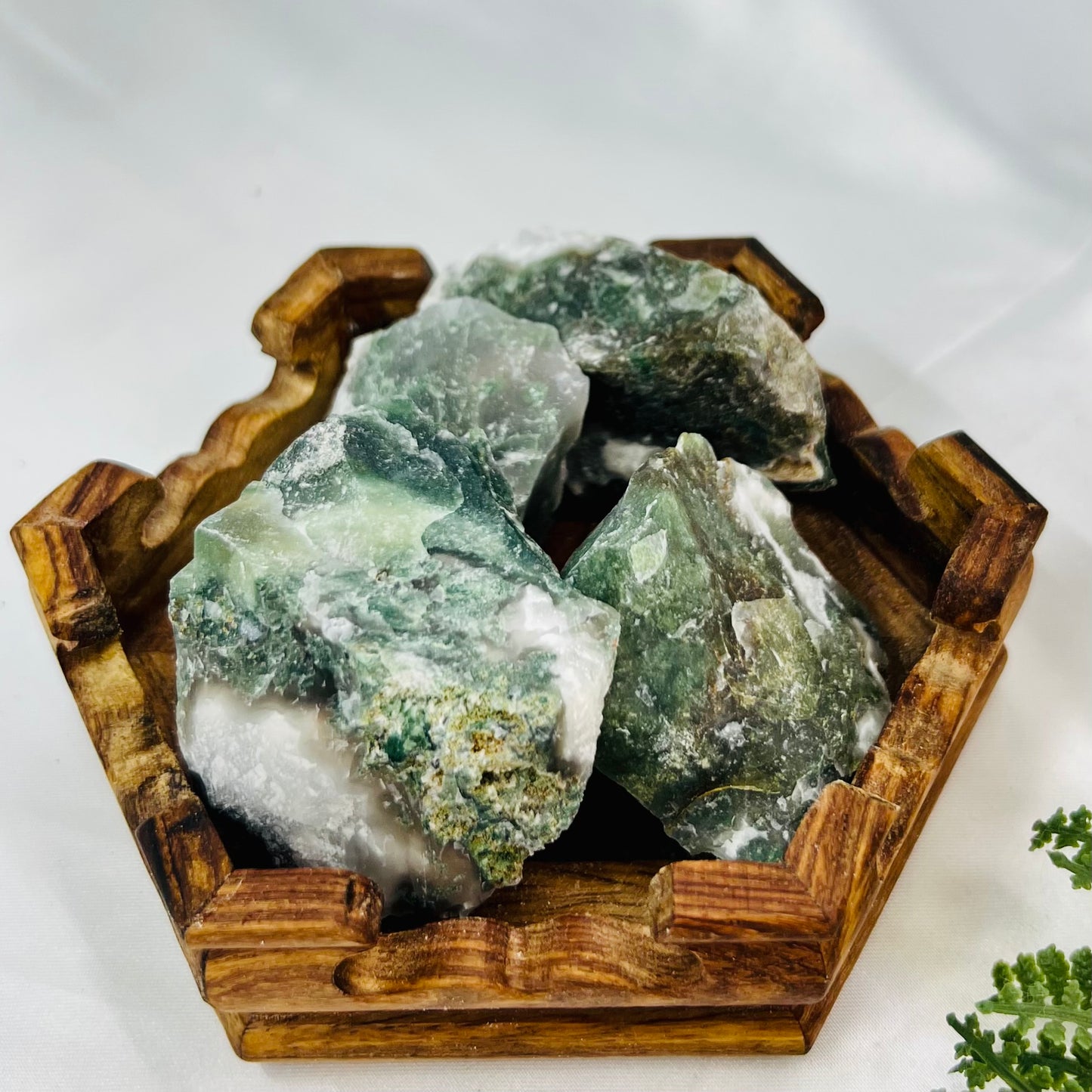 Moss Agate Raw Specimens Natural Crystal 250g Australian Seller