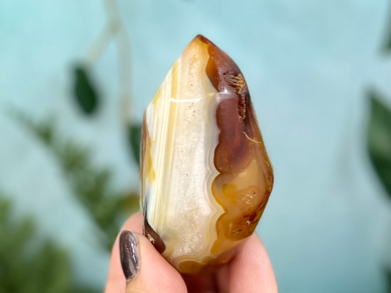 Carnelian Flame Crystal Carving