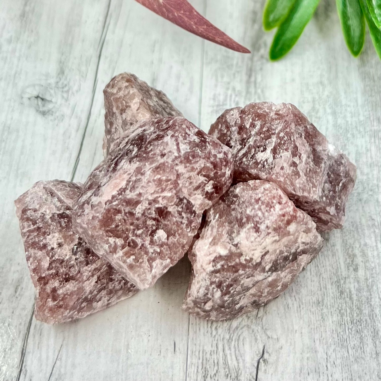 Red Strawberry Quartz Raw Specimens Natural Crystal 250g Australian Seller