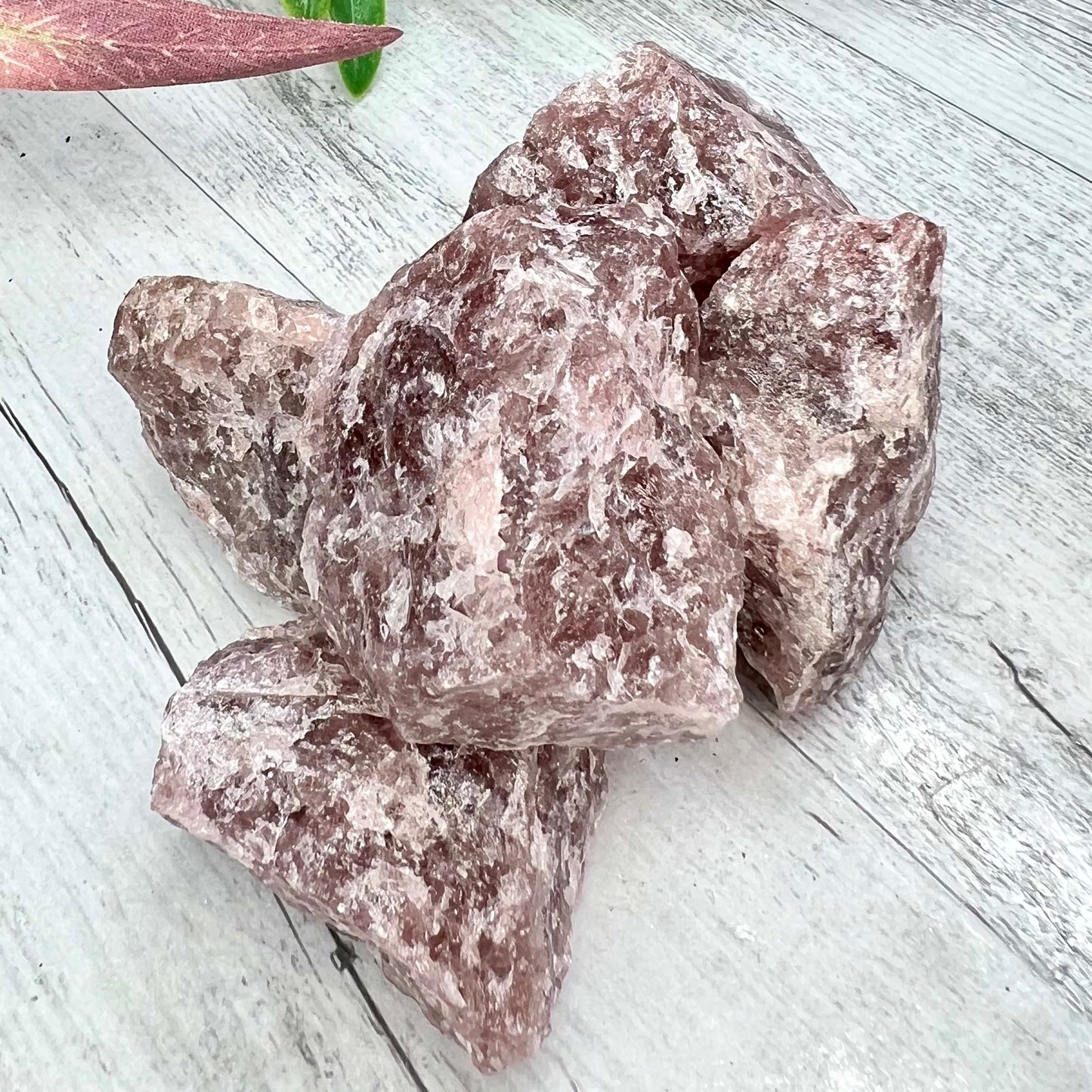 Red Strawberry Quartz Raw Specimens Natural Crystal 250g Australian Seller