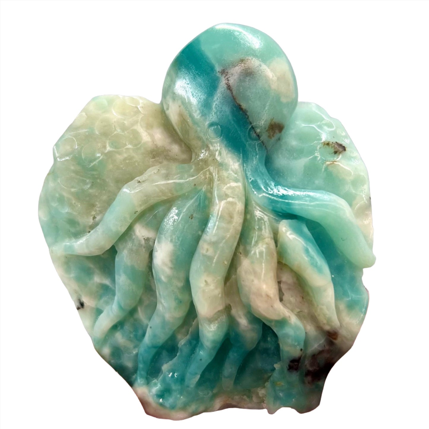 Peruvian Blue Opal Octopus Crystal Carving Australian Seller