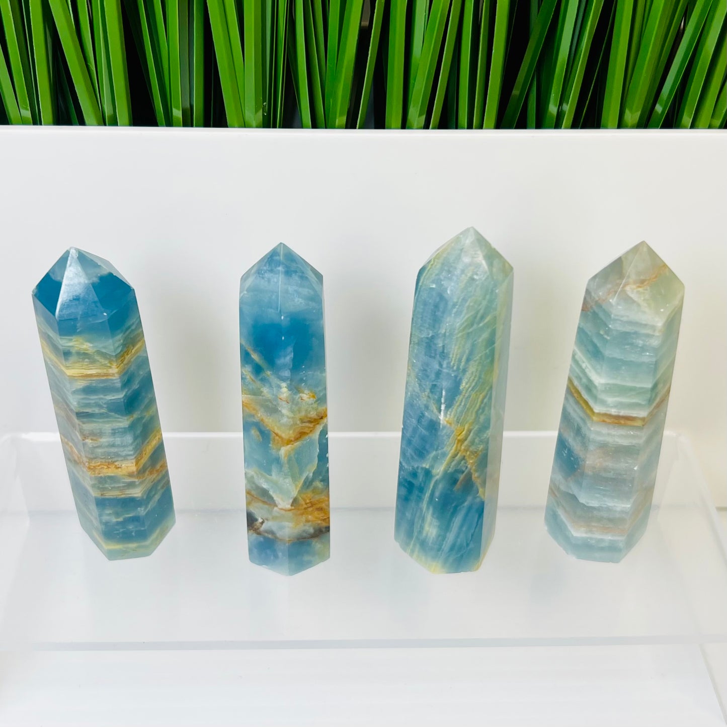 Blue Onyx Points Towers Crystal Generators