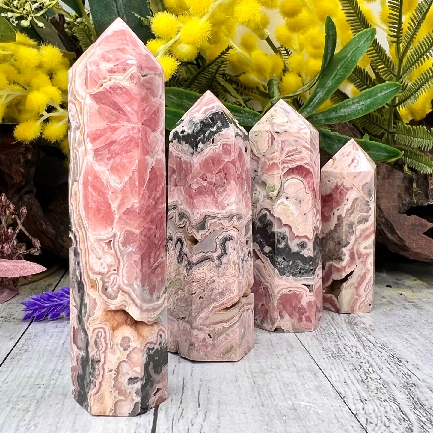 Rhodochrosite Points Crystal Generator Australian Seller