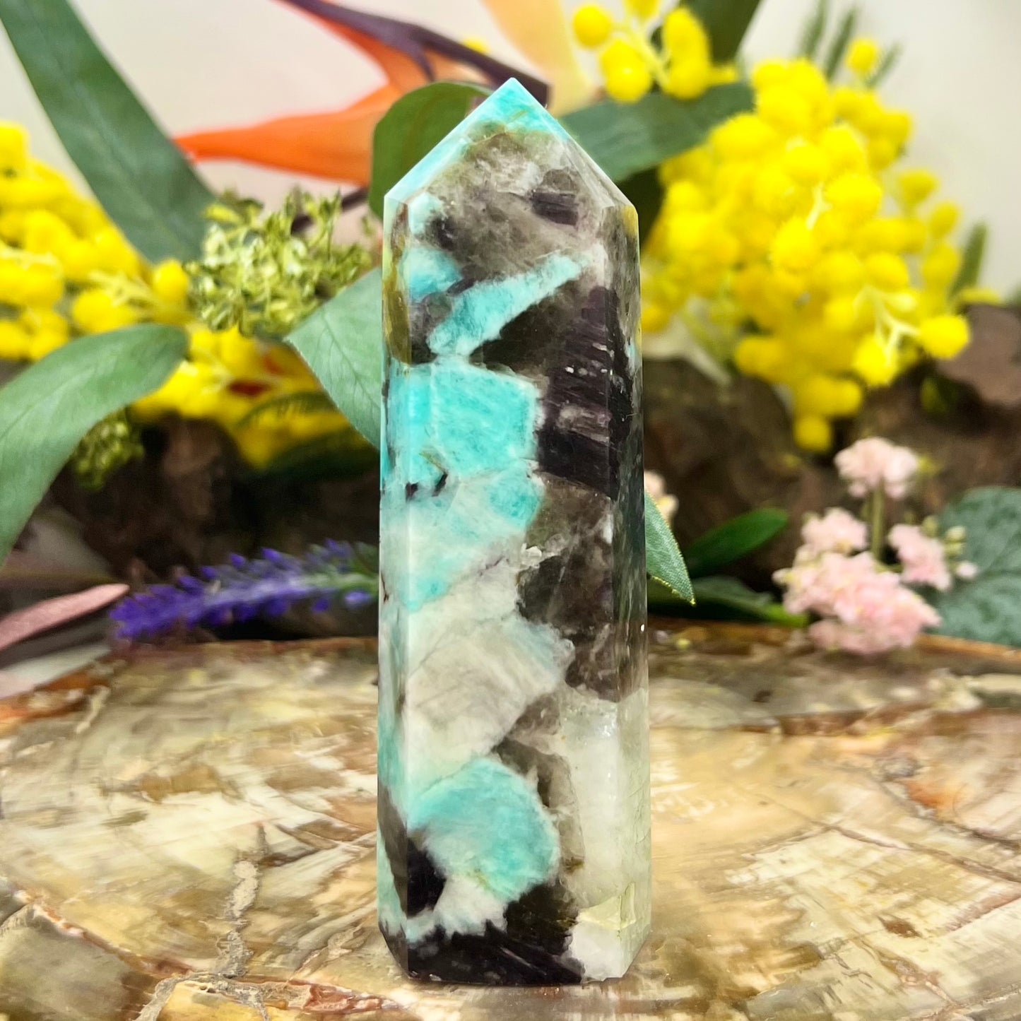 Smoky Amazonite Tower Crystal Generator Australian Seller