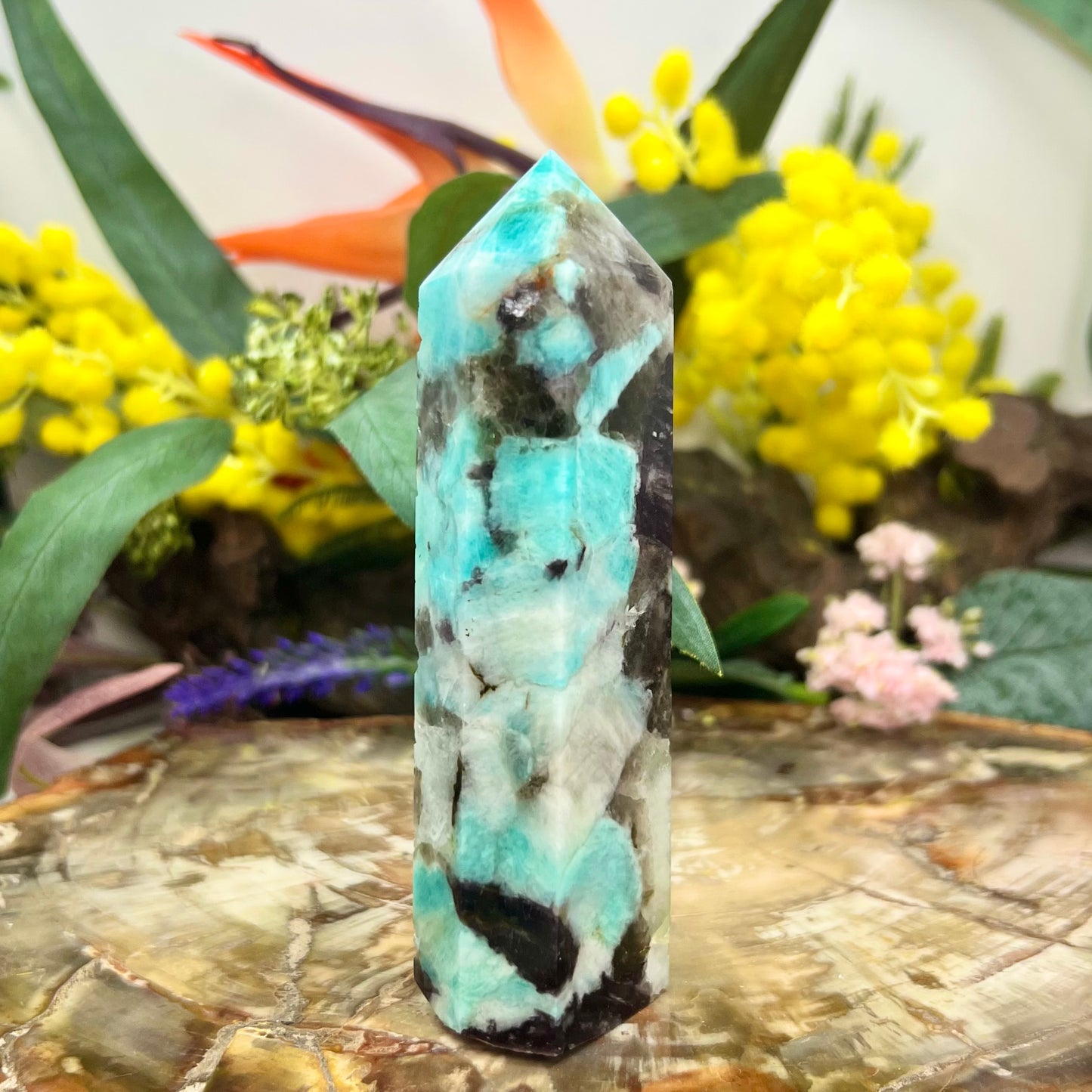 Smoky Amazonite Tower Crystal Generator Australian Seller