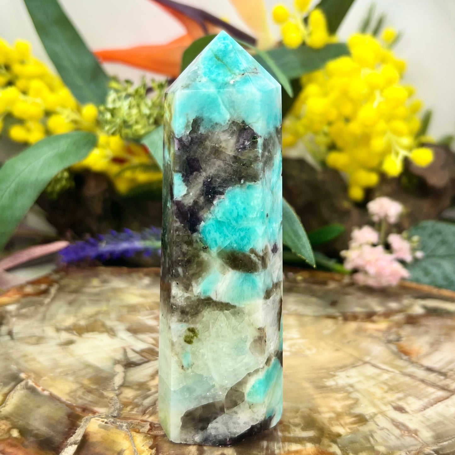 Smoky Amazonite Tower Crystal Generator Australian Seller