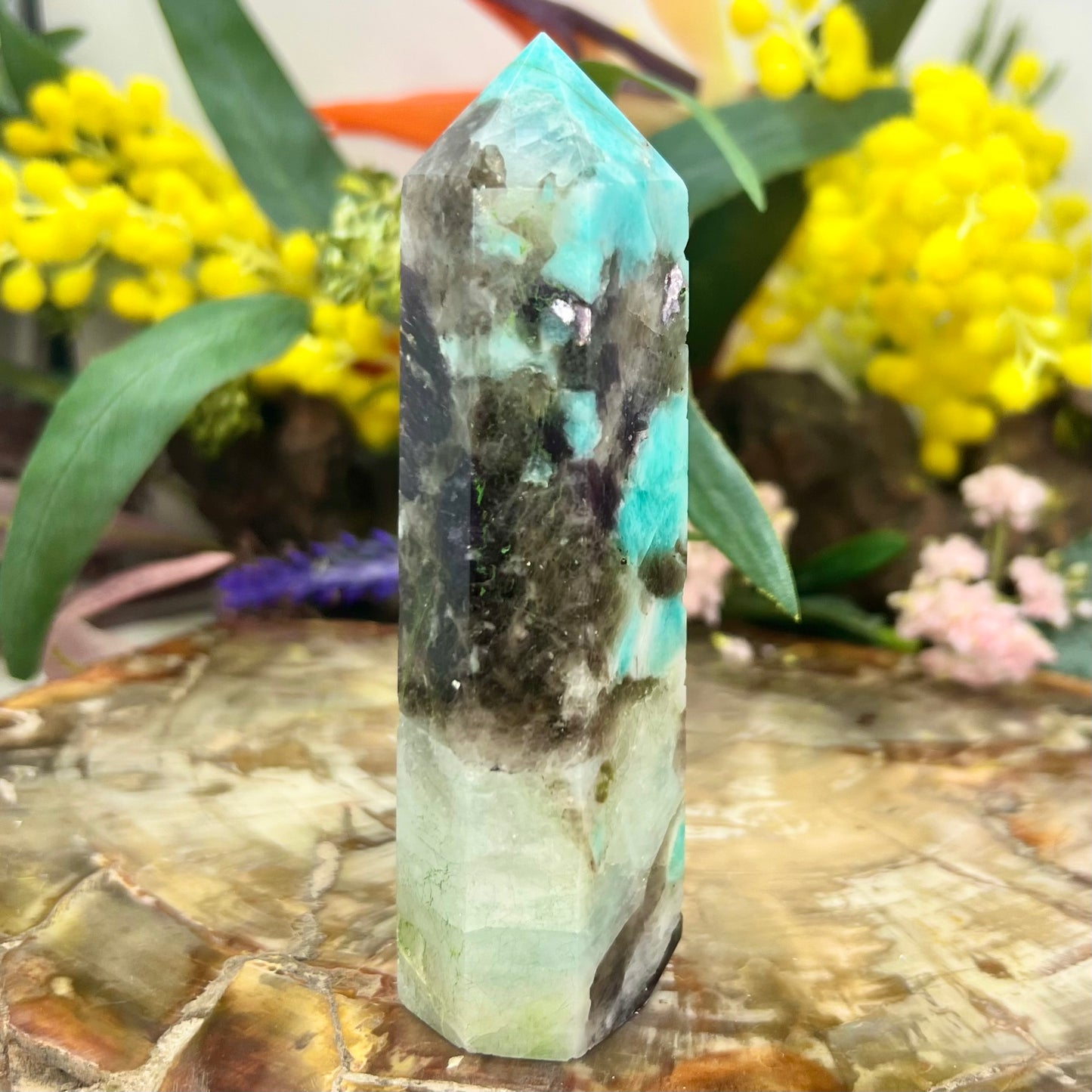 Smoky Amazonite Tower Crystal Generator Australian Seller