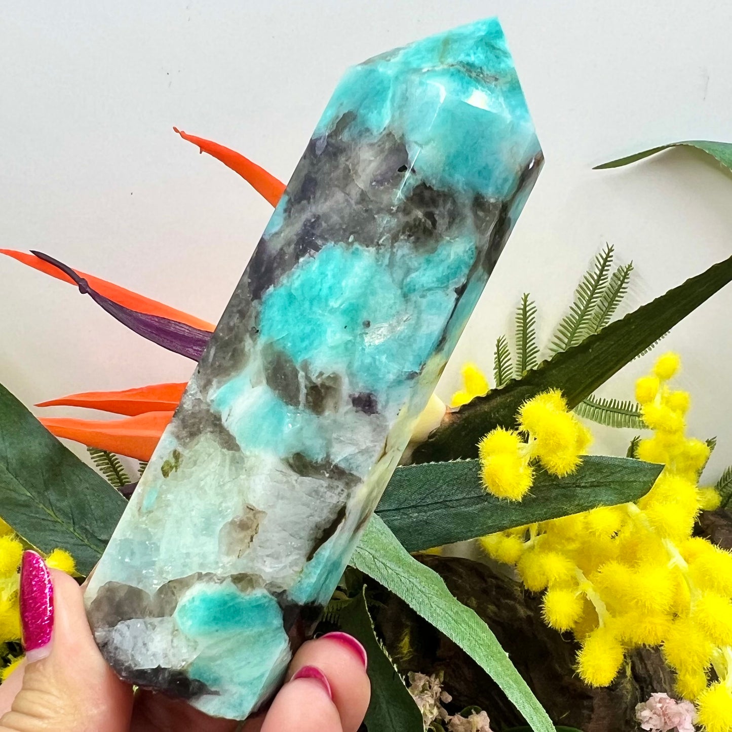 Smoky Amazonite Tower Crystal Generator Australian Seller