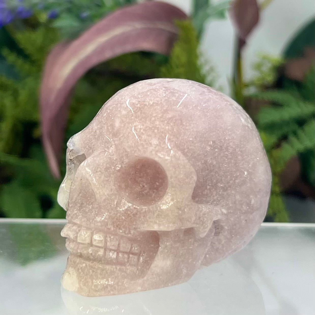 Pink Amethyst Skull Crystal Skull Carving Australian Seller