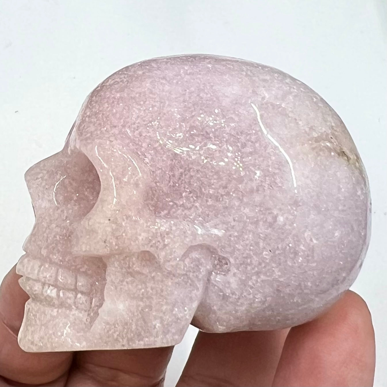 Pink Amethyst Skull Crystal Skull Carving Australian Seller