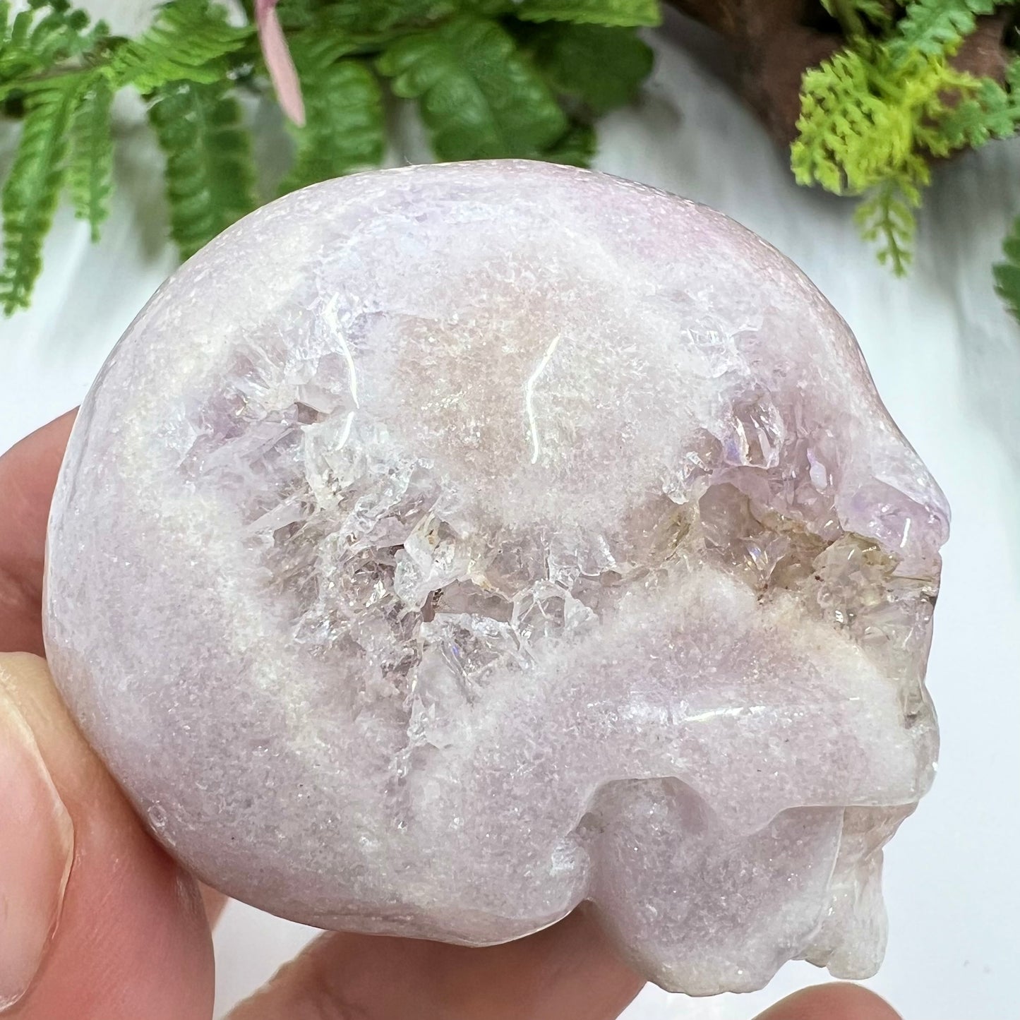 Pink Amethyst Skull Crystal Skull Carving Australian Seller