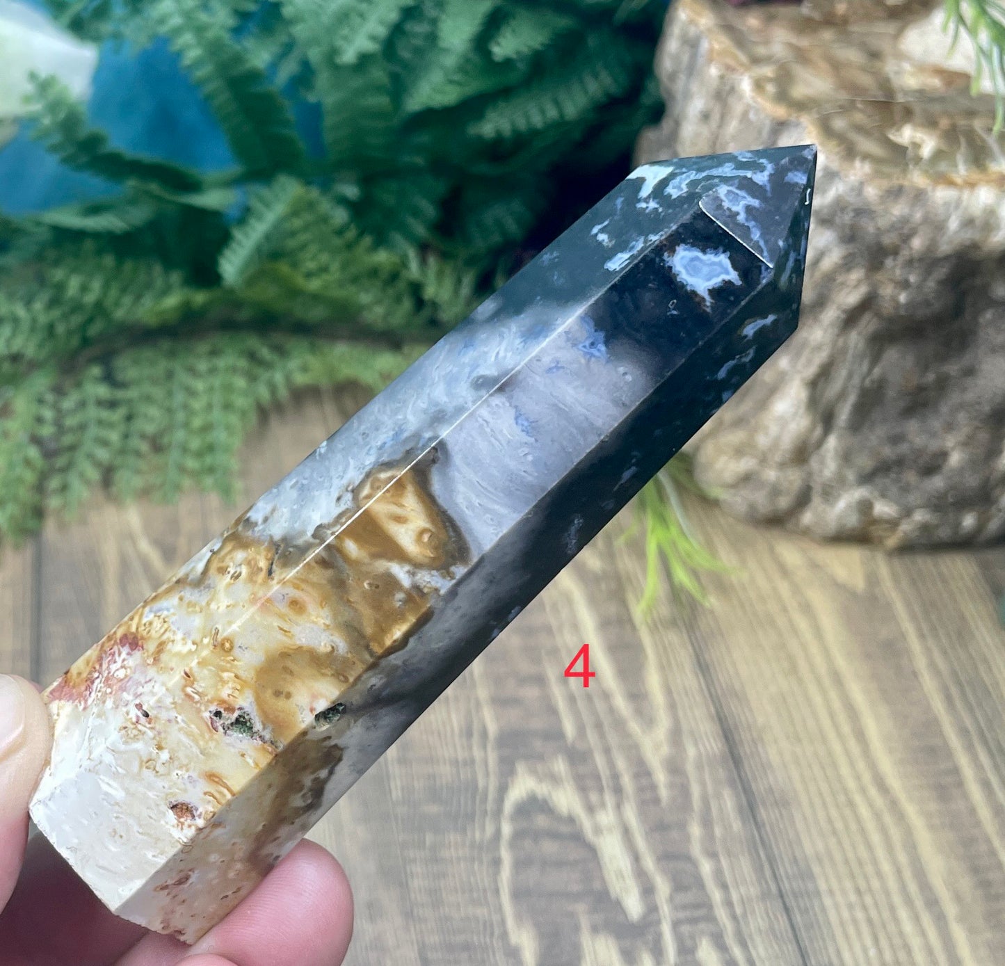 Palm Root Jasper with Pyrite Points Crystal Generators Australian Seller