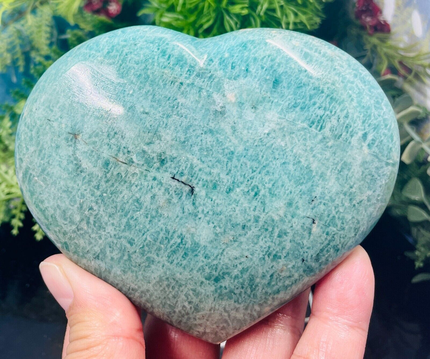 Amazonite Heart Crystal Carving Australian Seller